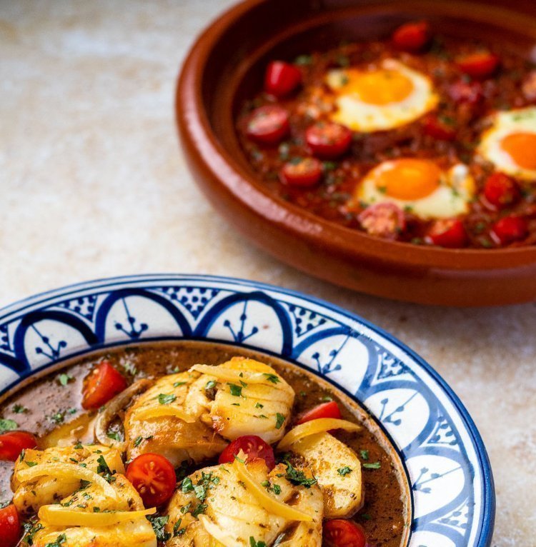 2 Moroccan tagine dishes