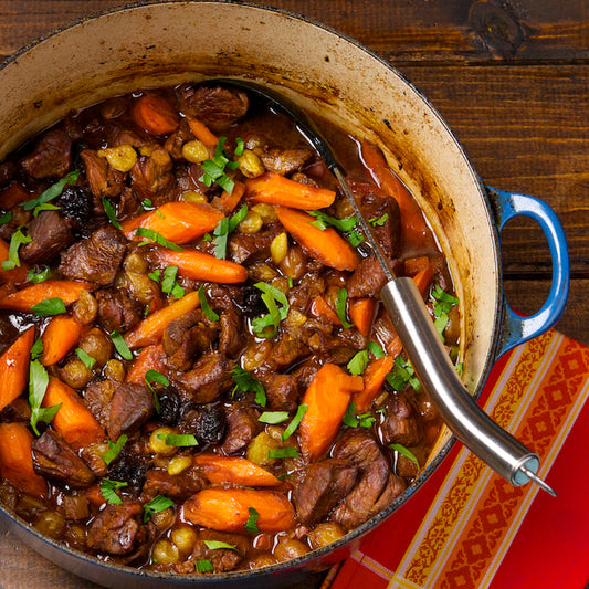 Lamb Stew with Prunes and Shallots
