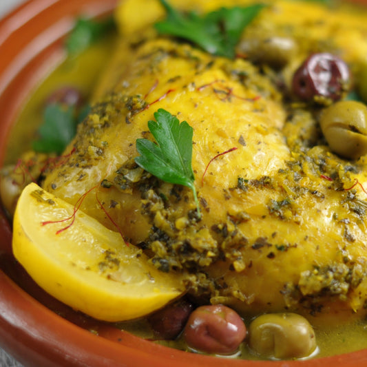 Moroccan Preserved Lemon Chicken Tagine -Tagine B’djaj