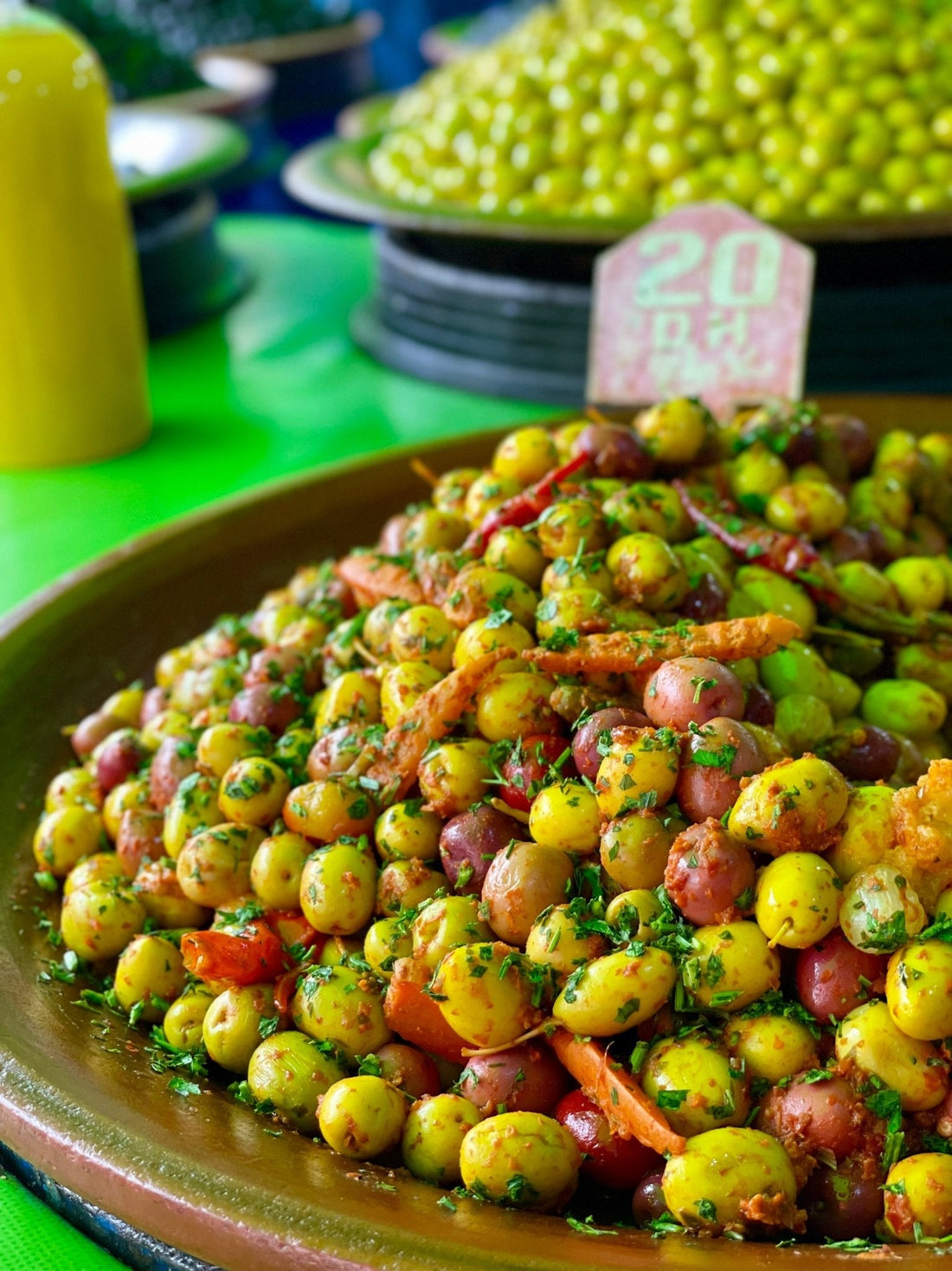 Olives in a Moroccan market