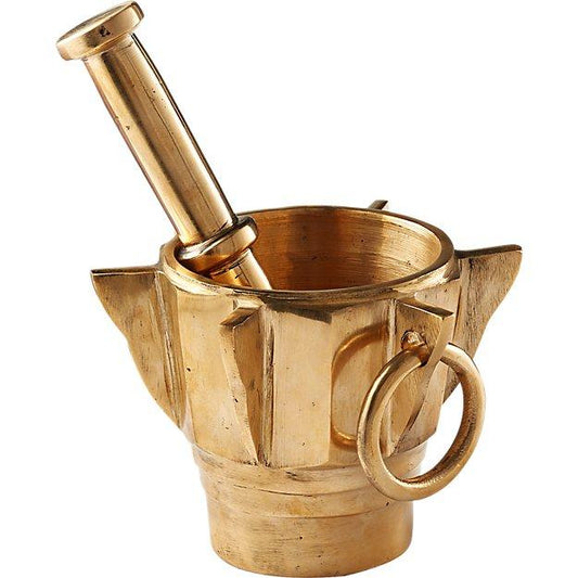 Moroccan Brass Pestle and Mortar