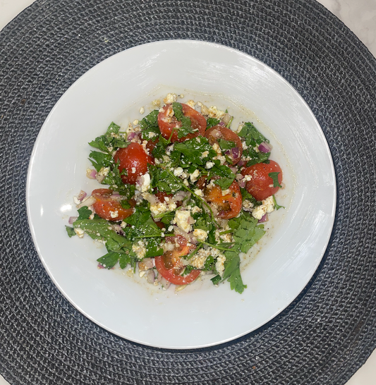 Moroccan inspired Feta Tomato Salad