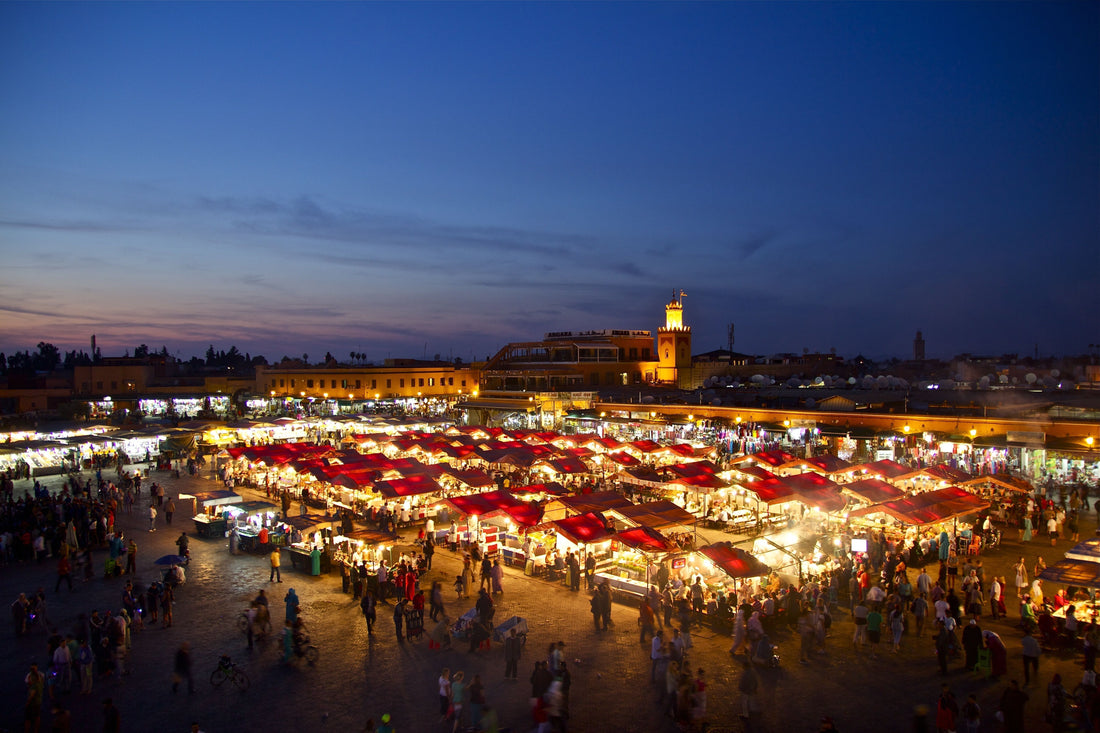 Marrakeck souk in the medina called Jamaa el fna