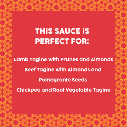 Infographic with recipe ideas on how to use Amboora Hearty Tagine Sauce
