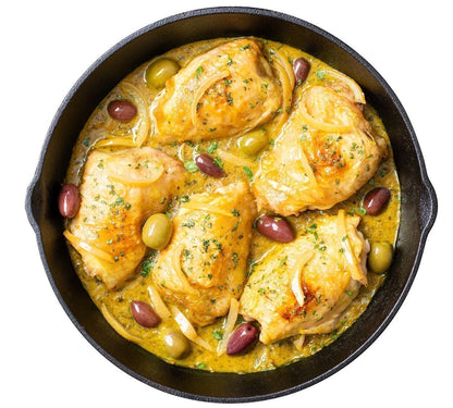 Amboora preserved lemon chicken tagine with olives